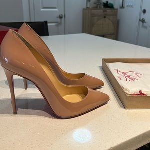 COPY - Christian Louboutin Pigalle Follies Patent Leather Nude size 38